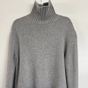 & Other Stories Grey Funnel Neck Wool/Cashmere Blend Sweater (Size Extra Small)